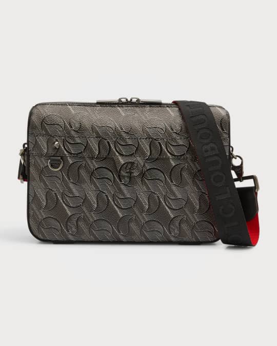 Ruisbuddy - Messenger bag - Grained calf leather and fabric - Goose -  Christian Louboutin
