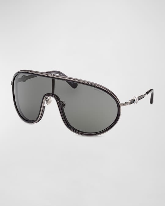 Moncler Men s Vangarde Metal Shield Sunglasses Neiman Marcus
