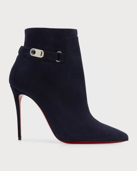 Christian Louboutin Black Suede Lock So Kate 100 Boots