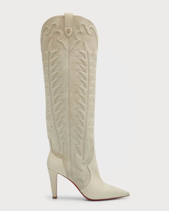Red bottom over the knee boots store