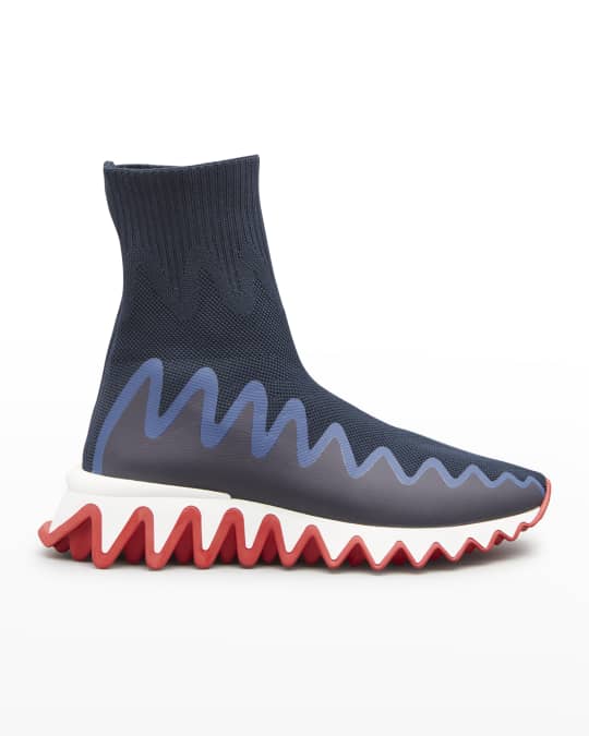 Christian Louboutin Men's Sharky Sock Pull-On Sneakers