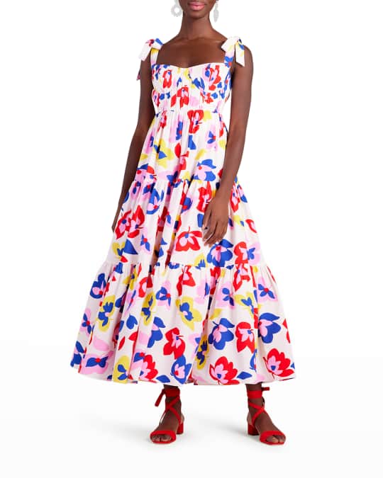 kate spade new york summer flowers tiered maxi dress | Neiman Marcus