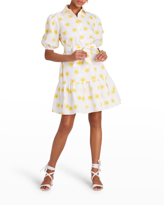 kate spade new york suns lake puff sleeve button down dress Neiman Marcus
