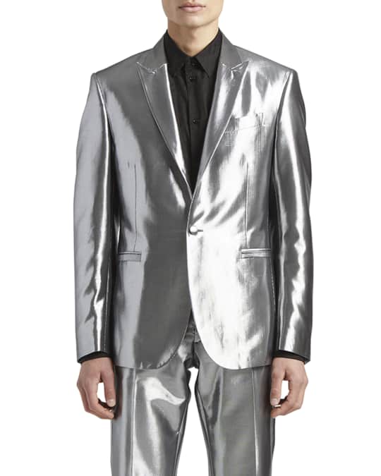 Metallic tuxedo jacket hotsell