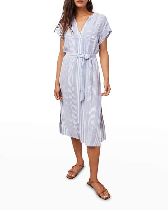 Rails Suri Striped Belted Midi Dress | Neiman Marcus