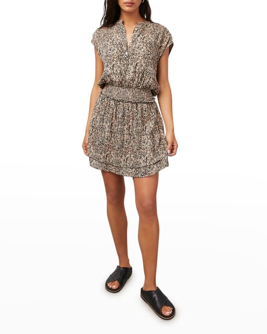 Rails Angelina Smocked Waist Mini Dress Neiman Marcus