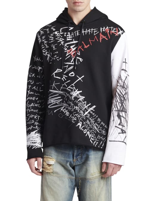 Balmain graffiti sale hoodie