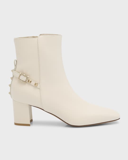 Valentino rockstud block top heel bootie