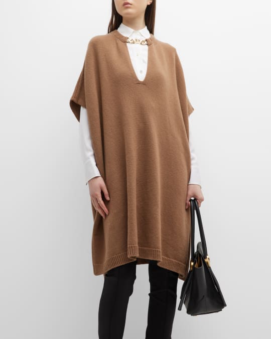Neiman marcus cashmere poncho top