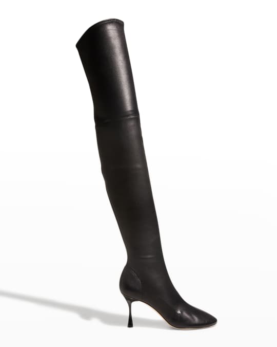 STUDIO AMELIA Spire Leather Thigh-High Boots | Neiman Marcus