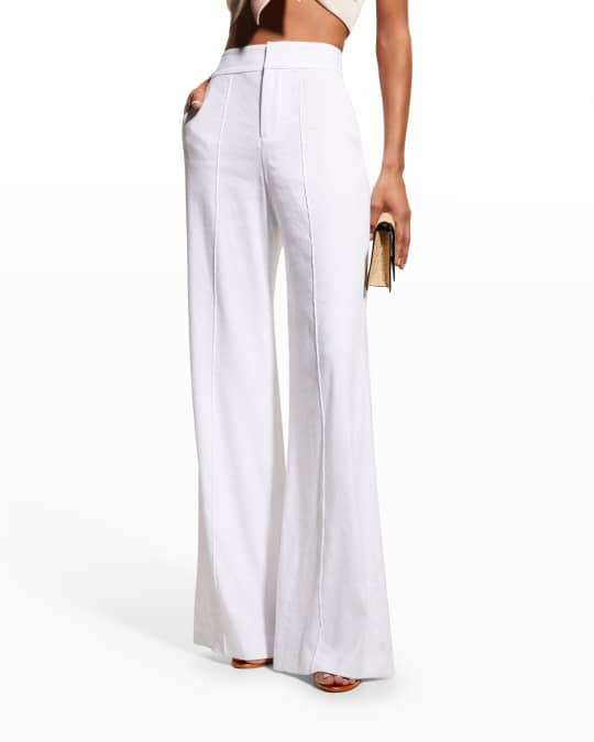 Alice and olivia white wide leg pants shop