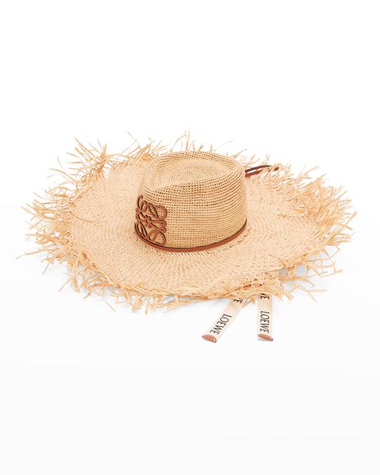 LOEWE fashion straw hat Loewe Logo Woven Raffia Bucket Hat | Neiman Marcus main image 3