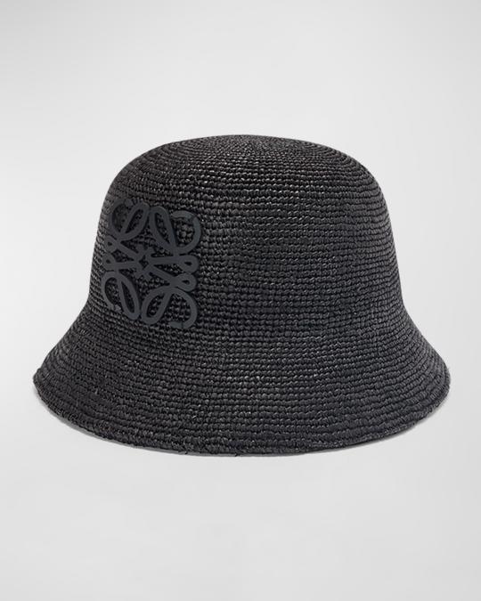 Loewe Anagram Raffia Bucket Hat | Neiman Marcus display picture 1