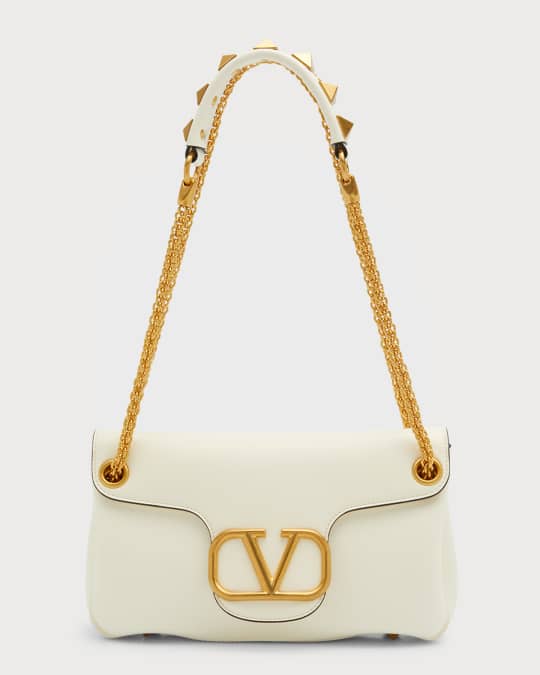 Valentino Garavani VLOGO Roman Stud Chain Shoulder Bag | Neiman Marcus