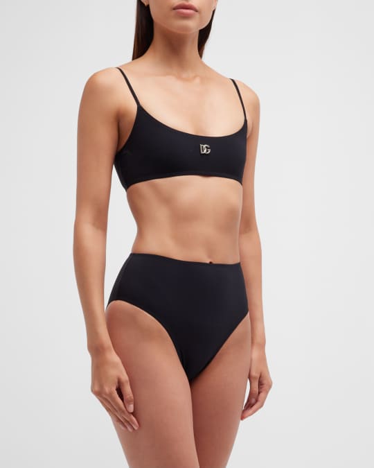 Dolce&Gabbana Two-Piece Bralette Bikini Set With DG Logo | Neiman