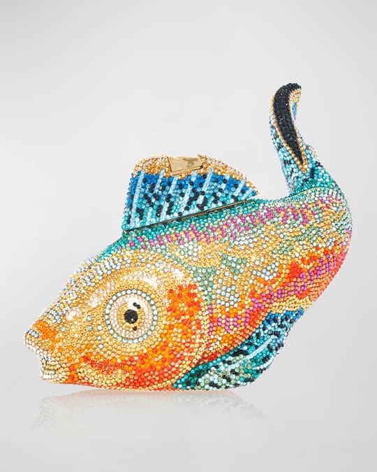 ジュディス ガイガー JUDITH  「Coris Fish」 Judith Leiber Couture Bubbles Koi Fish Crystal Minaudiere | Neiman