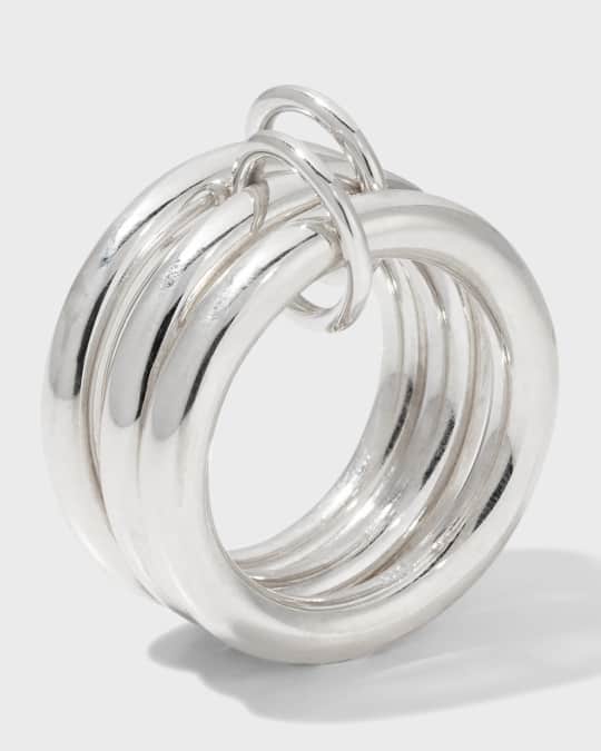 年末のプロモーション特価！ Mercury Men's Kilcollin Spinelli Sterling Ring 3-Link Silver アクセサリー