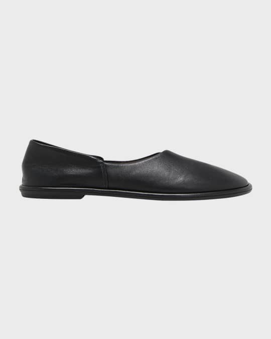 Canal Leather Ballerina Flats