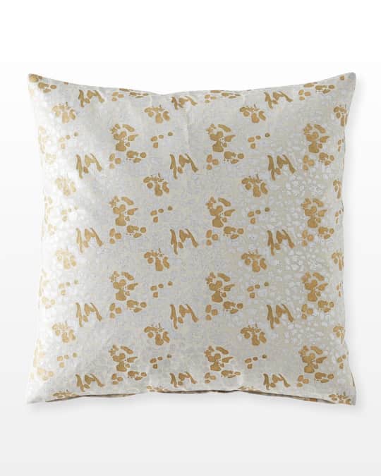John Robshaw Hamna Gold Pillow, 22"Sq Neiman Marcus