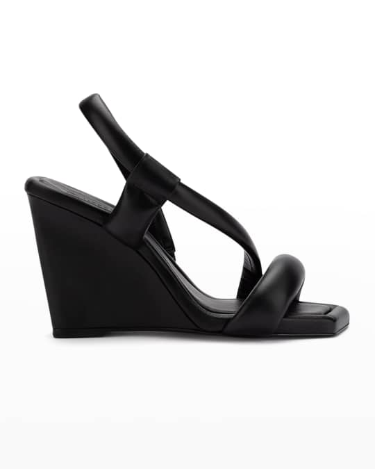Mercedes Castillo Albia Puffy Napa Wedge Sandals | Neiman Marcus
