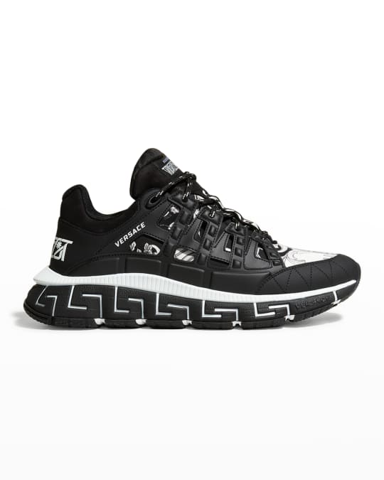 Versace Men's Trigreca Textile Sneakers | Neiman Marcus