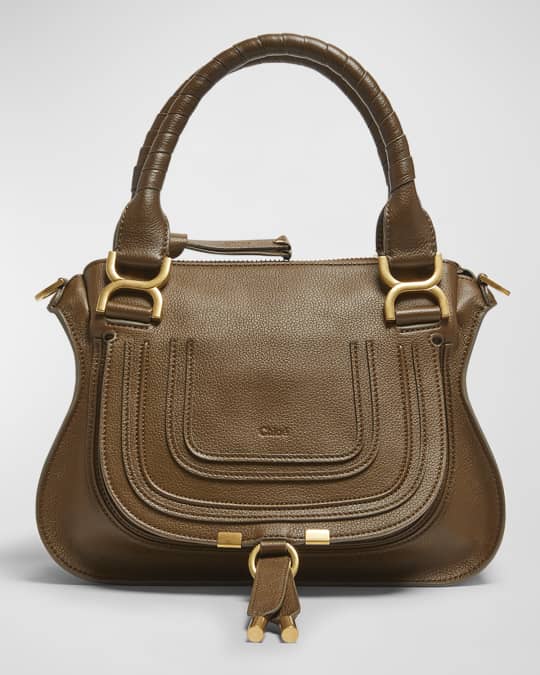 Chloe Marcie Small Satchel Bag in Grained Calfskin | Neiman