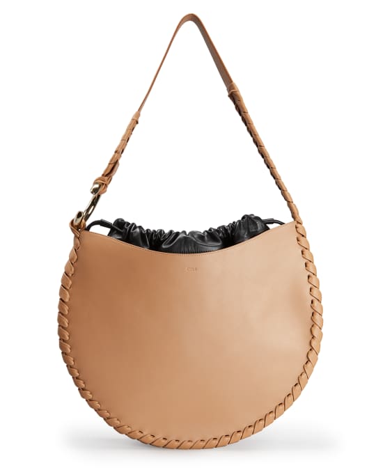 Vintage Chloe brown leather drawstring bucket hobo shoulder bag