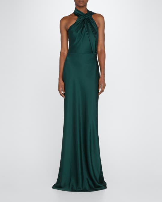 Neiman marcus top emerald green dress
