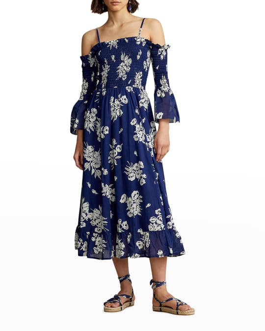 Ralph lauren cold best sale shoulder dress