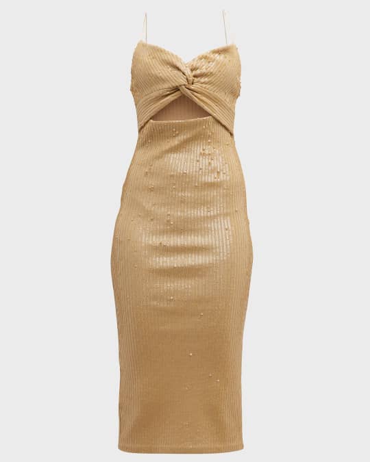 slim fit dress slacks Sequin Rib-Knit Maxi Dress – Intrigue main image 1