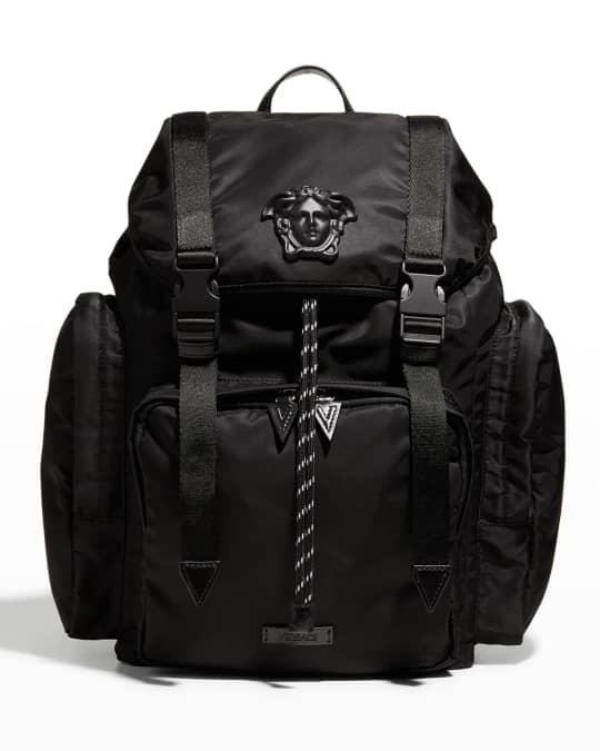 Versace Men s La Medusa Nylon Backpack Neiman Marcus