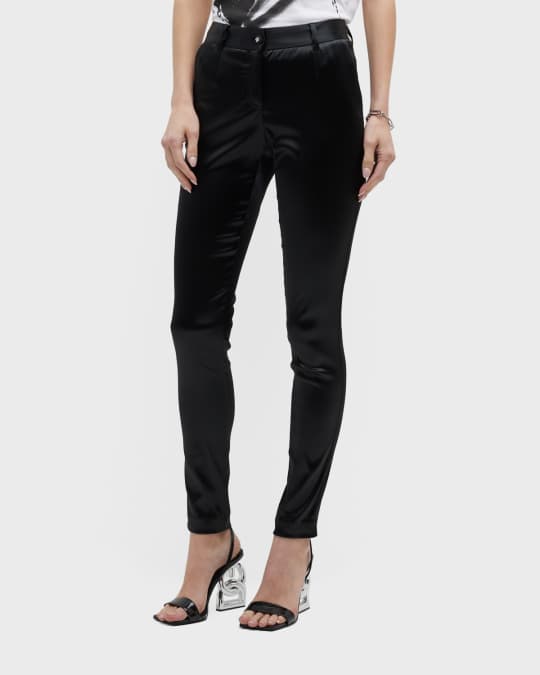 Skinny satin pants hot sale