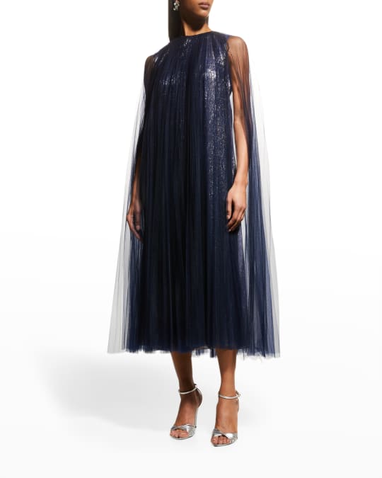 Cape overlay midi dress clearance