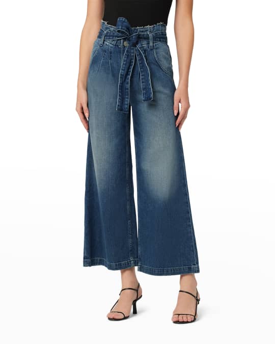 Paper bag wide leg jeans outlet
