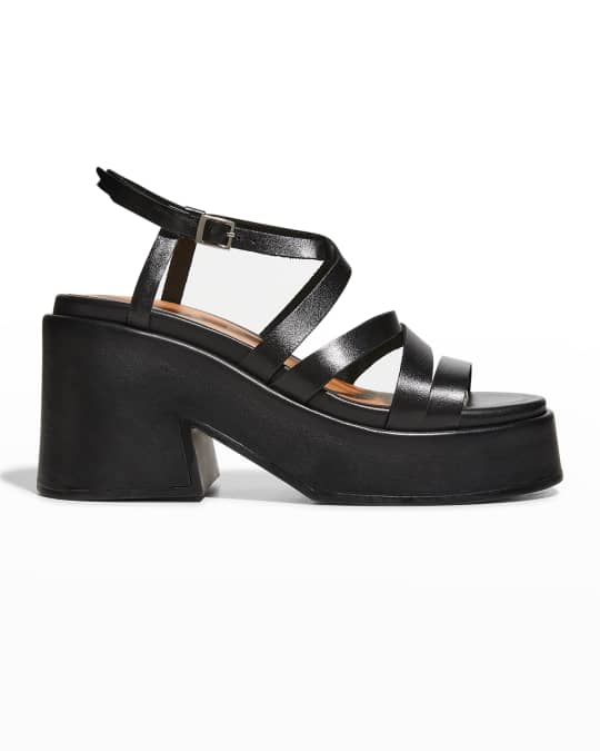 【関税＆送料込み】Ganni Satin Black Heeled Sandal GANNI Satin platform mules | THE OUTNET