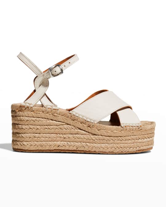 Hera Suede Crisscross Wedge Espadrilles
