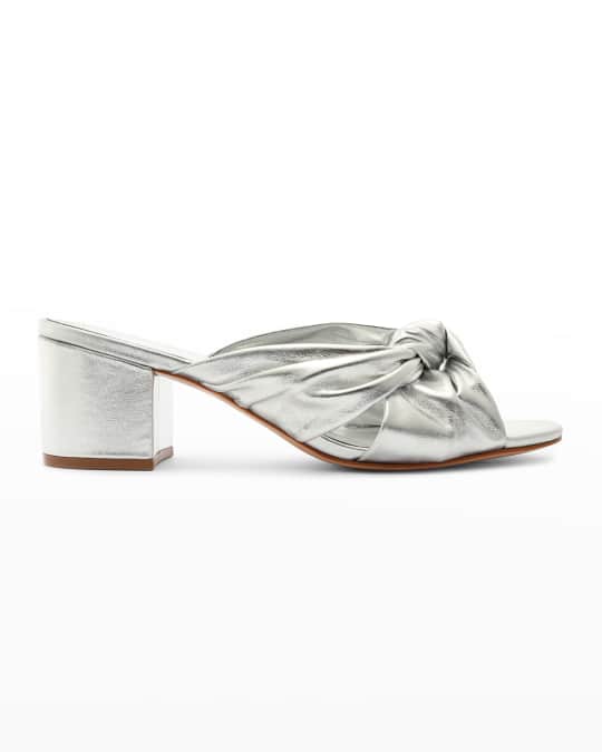 Knotted block heel sandals top