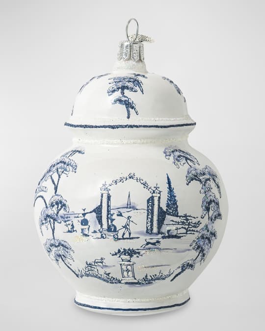 Juliska Country Estate Ginger Jar Christmas Ornament, Delft Blue