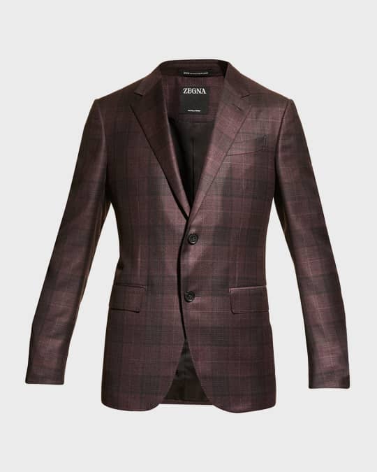 Men's Plaid Wool Sport Jacket