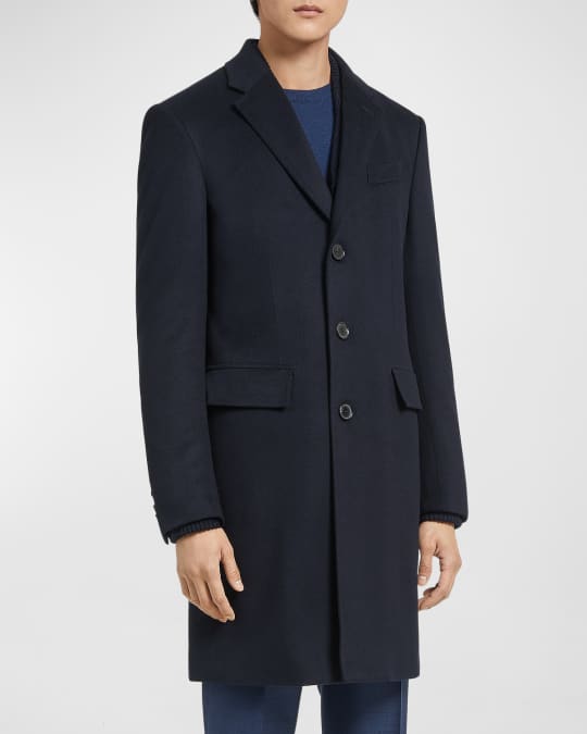ZEGNA Men's Solid Cashmere Topcoat | Neiman Marcus