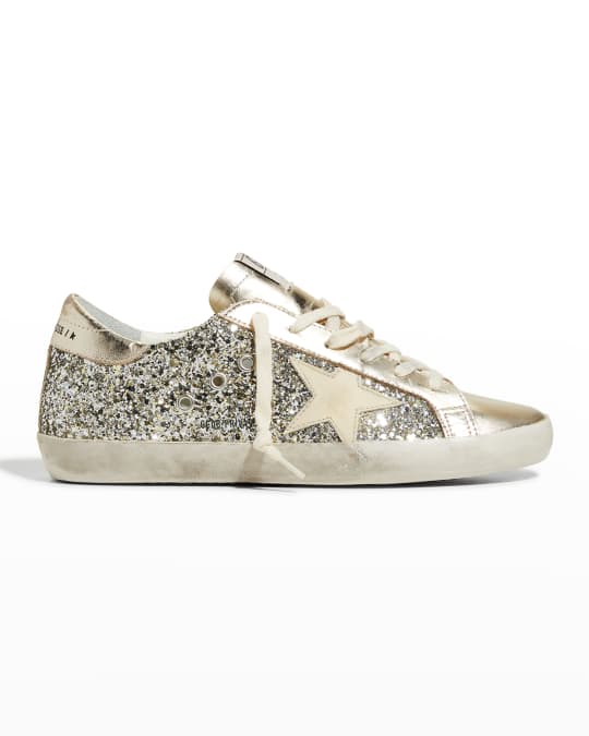 Golden Goose Superstar Metallic Glitter Low Top Sneakers Neiman Marcus