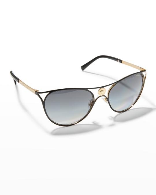 Versace Medusa Greca Plastic & Metal Cat-Eye Sunglasses  display picture 1