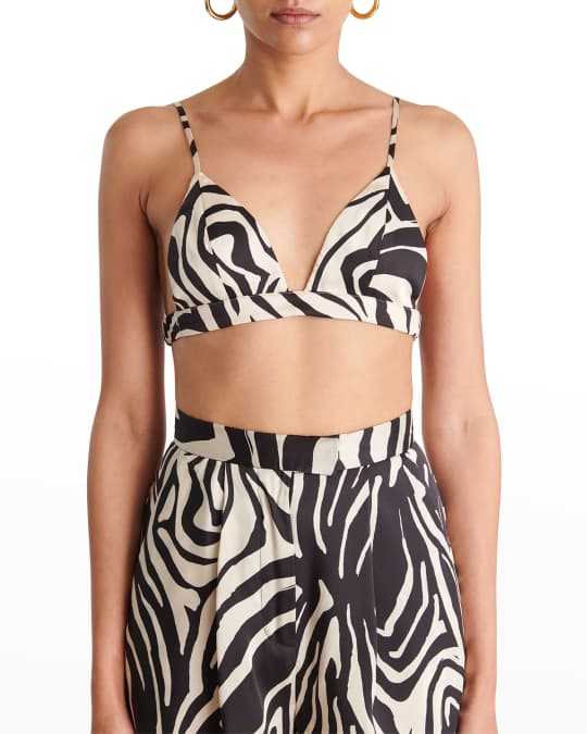 Zebra print bralette deals
