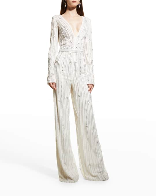 Neiman marcus white jumpsuit clearance