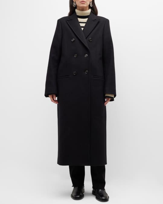 Toteme Long Tailored Wool Overcoat | Neiman Marcus