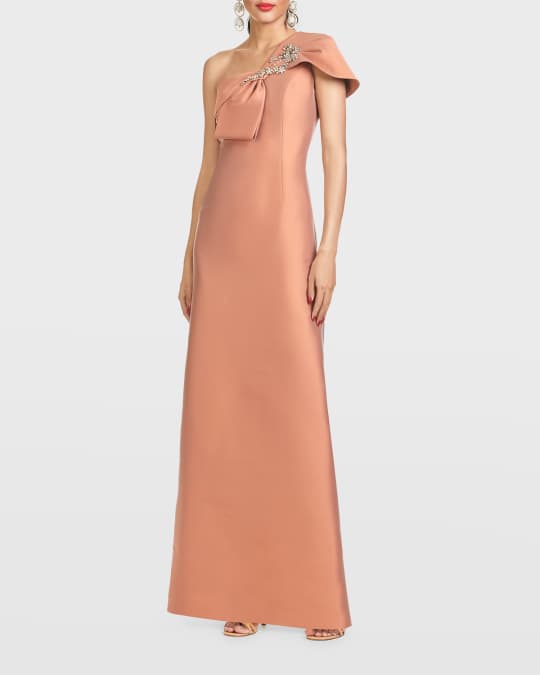 Ines Flower Embellished Bow Gown