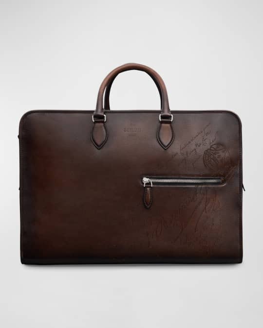 Un Jour Berluti Bag Price Berluti Men's Overnight Scritto Leather