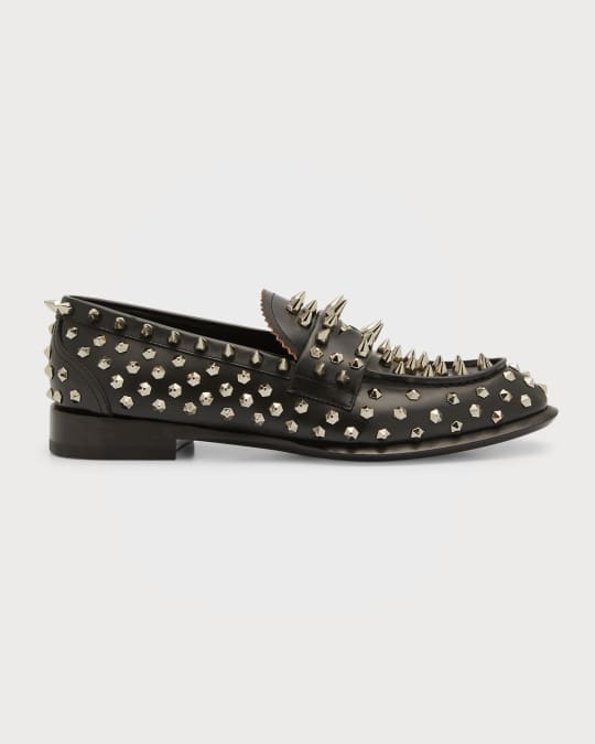 Alexander McQueen Men s Rockstud Spiked Penny Loafers Neiman Marcus