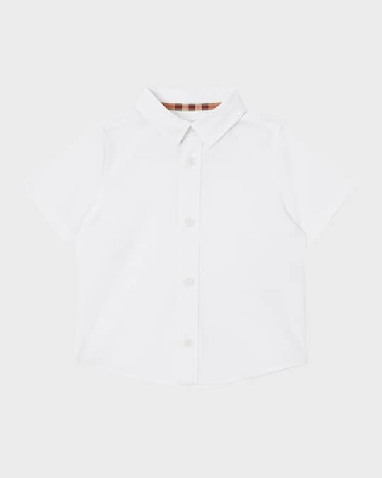 Burberry Boy's Owen Logo-Print Shirt, Size 6M-2 | Neiman Marcus