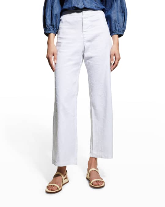 120 Lino Cropped Needle Punch Jeans Neiman Marcus